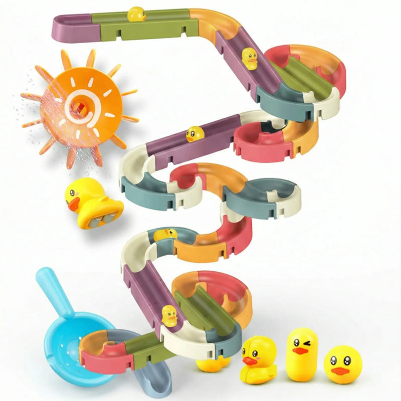 Duck and Slide - Jeu de Bain 34 Pièces pour Enfants 3-5 Ans