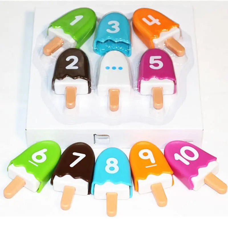 Un coffret de sucettes glacées "Jouet de Maths pour Enfants - Crème Glacée".