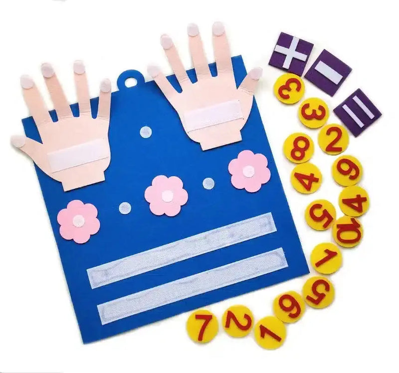 Mains de Calcul en Feutrine - Apprendre à calculer avec les doigts My Store