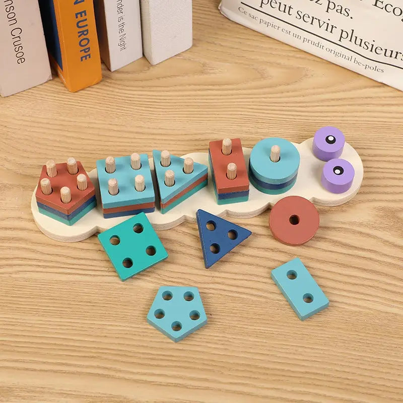 ensemble en bois pour l apprentissage montessori
