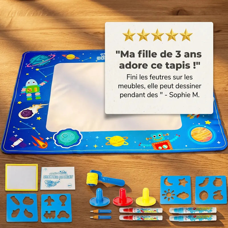 Tapis de Dessin Magique à l'Eau 100x80CM - Montessori Sans Tâche