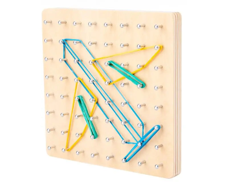 plaque montessori a elastiques avion