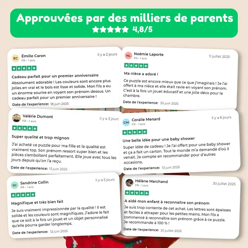 Puzzle Personnalisé Prénom en Bois My Store