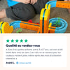 Avis client cinq etoiles d'Andre L. : les rails ne se cassent pas et les couleurs restent jolies