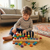 Jeu Lancer d'Anneaux Arc-en-ciel Bois - Coordination 2-6 ans