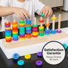 Jeu Lancer d'Anneaux Arc-en-ciel Bois - Coordination 2-6 ans