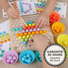 Jeu de Perles en Bois Montessori - Puzzle Clip & Motifs 2-6 ans