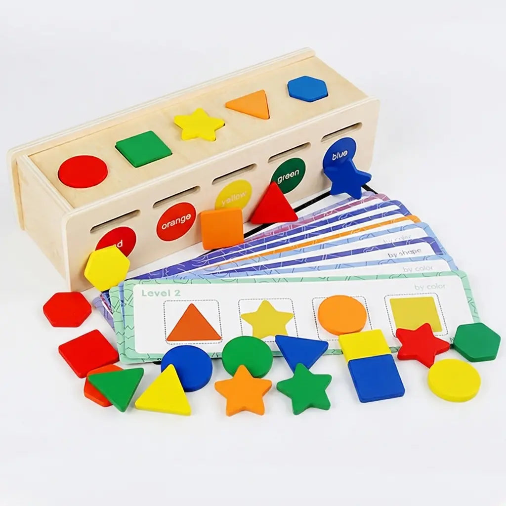 Boîte de Tri Formes et Couleurs Montessori - Jouet Éducatif