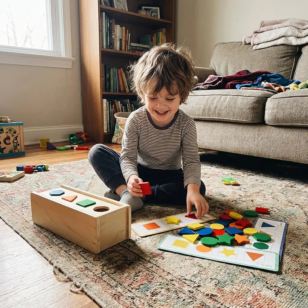 Boîte de Tri Formes et Couleurs Montessori - Jouet Éducatif