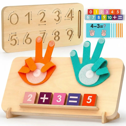 Planche Montessori Double Face - Traçage Chiffres & Comptage Doigts