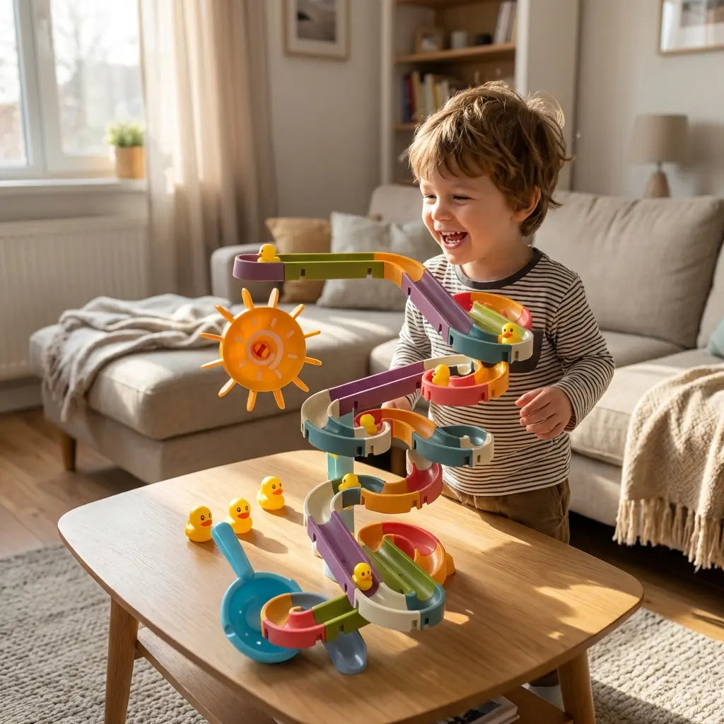 Duck and Slide - Jeu de Bain 34 Pièces pour Enfants 3-5 Ans