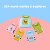 Un ensemble de cartes Mes Premiers Mots - Cartes Parlantes Éducatives pour Enfants de 1 à 6 ans, comprenant 24 variétés de mots pour un explorateur.