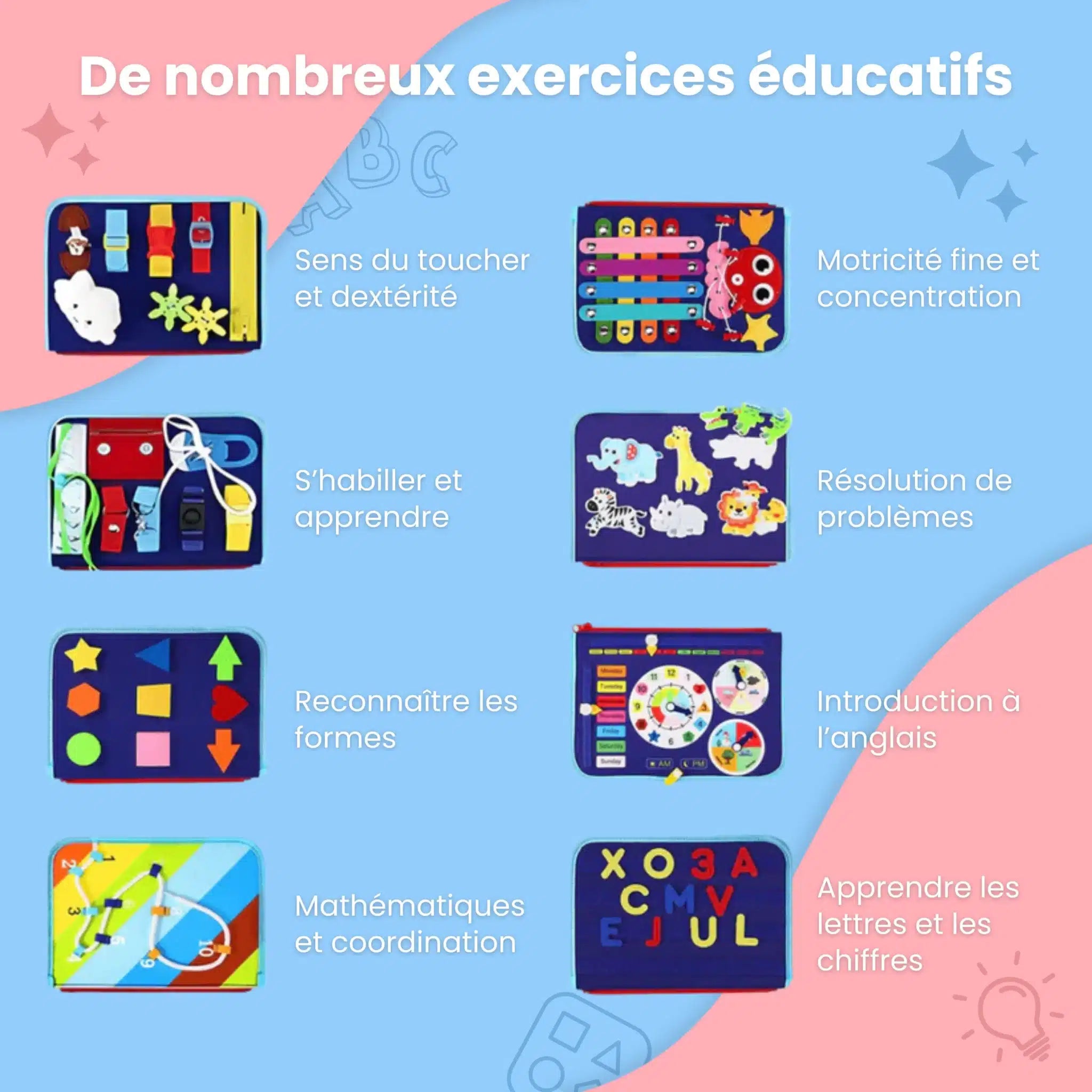 Busy Board Sensoriel 7 en 1