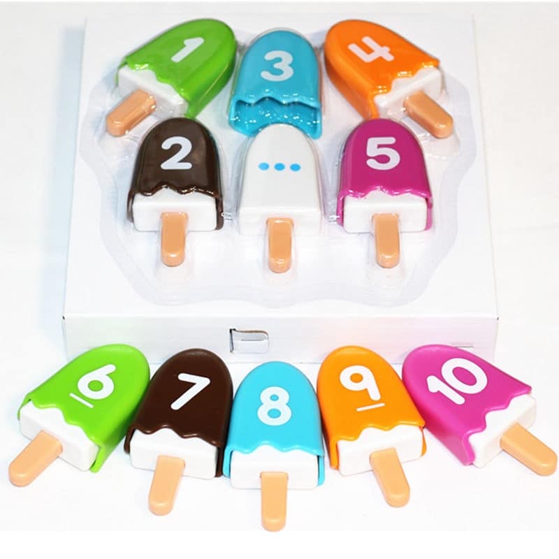 Un coffret de sucettes glacées "Jouet de Maths pour Enfants - Crème Glacée".