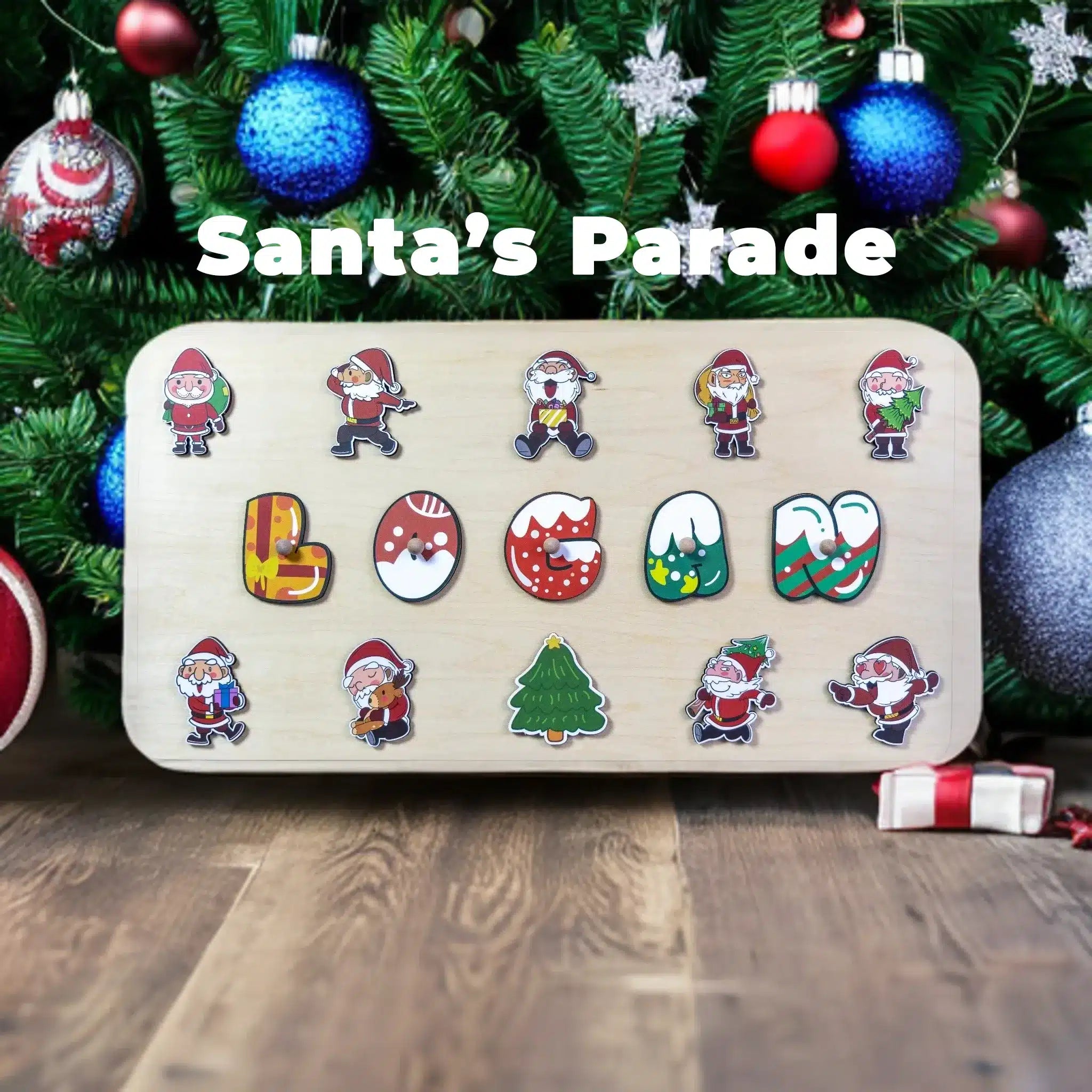 Puzzle en bois du défilé du Père Noël.