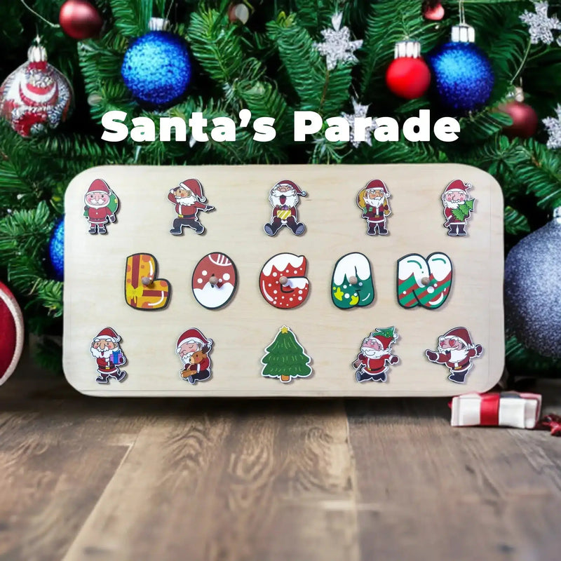 Puzzle en bois du défilé du Père Noël.