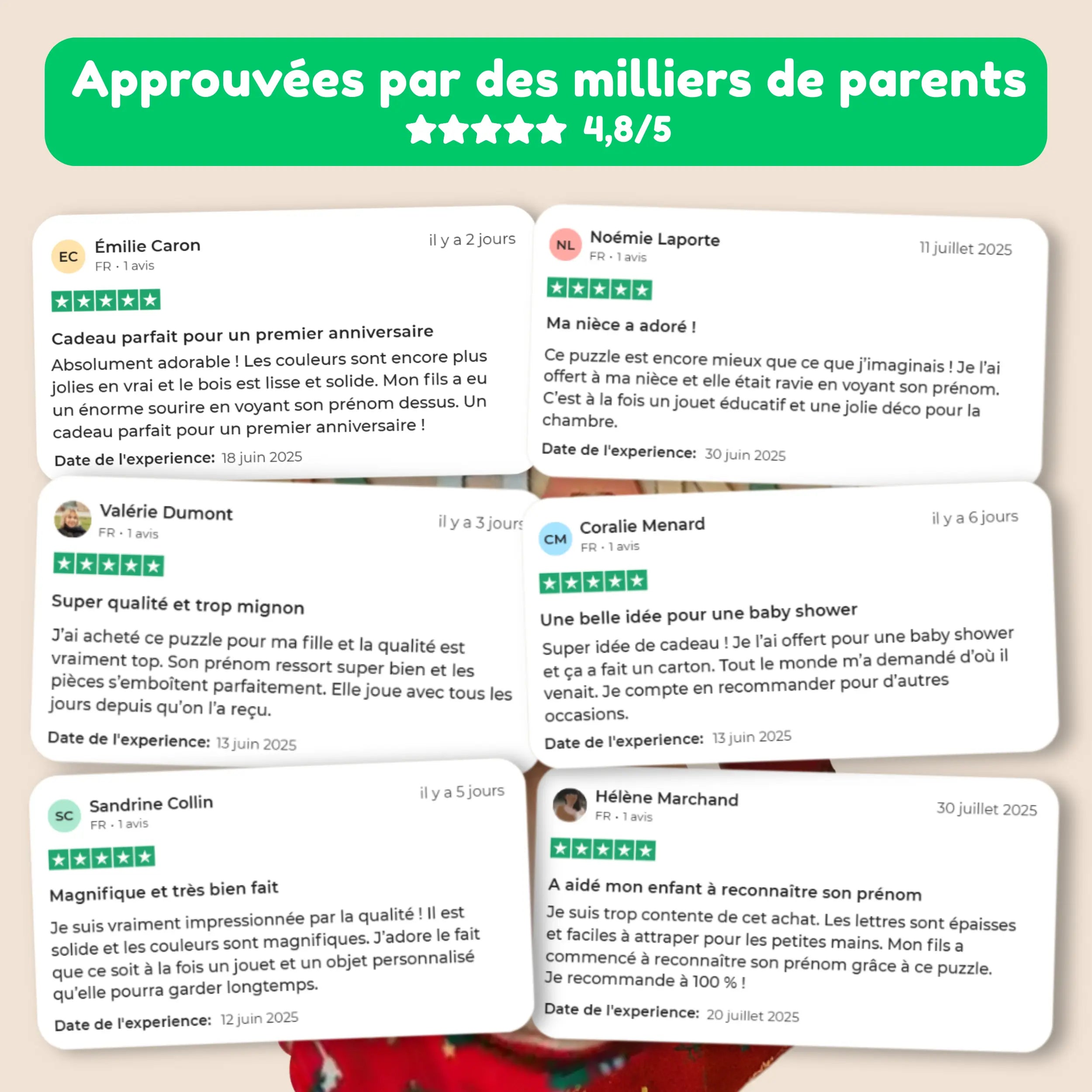 Puzzle Personnalisé Prénom en Bois