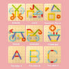 Puzzles d'alphabet et de formes pour enfants, un Jeu de construction Montessori à forme variable - Image à copier.