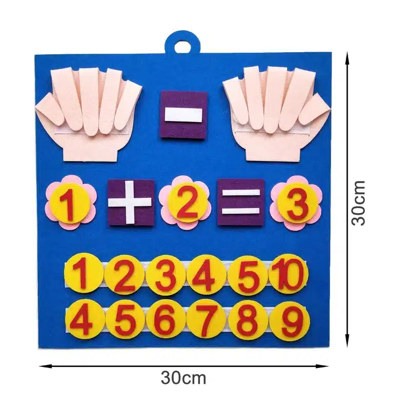 Mains de Calcul en Feutrine - Apprendre à calculer avec les doigts