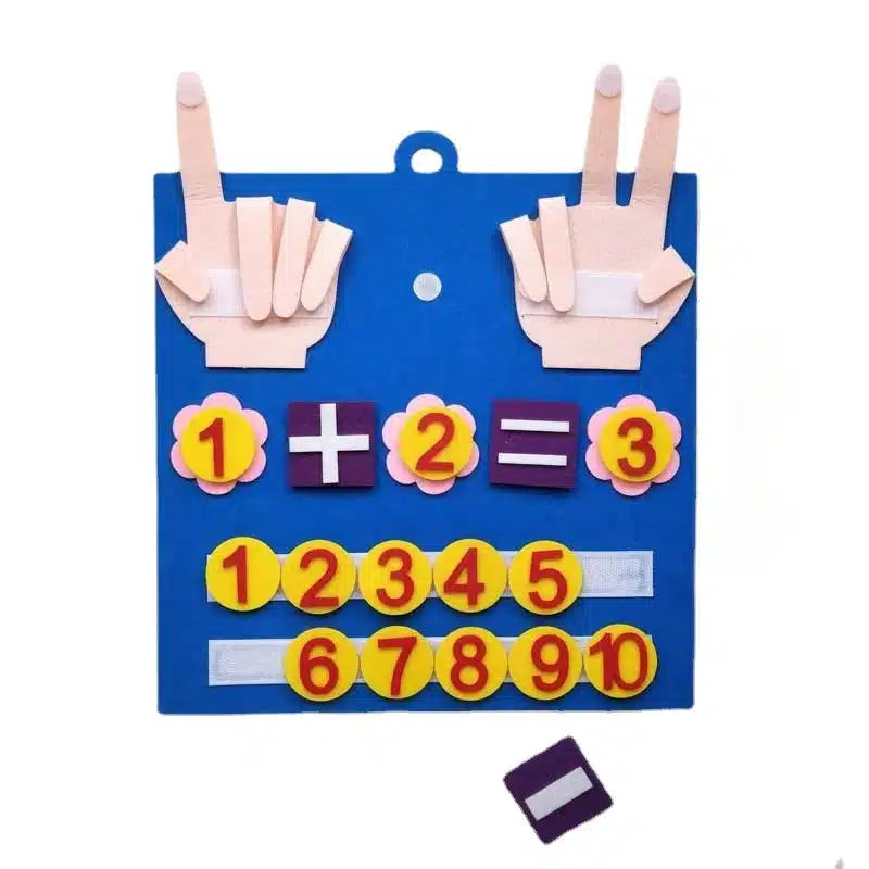 Mains de Calcul en Feutrine - Apprendre à calculer avec les doigts