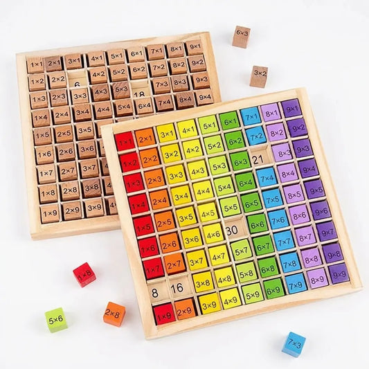 Tableau Multiplication Montessori Bois - Apprentissage Mathématiques