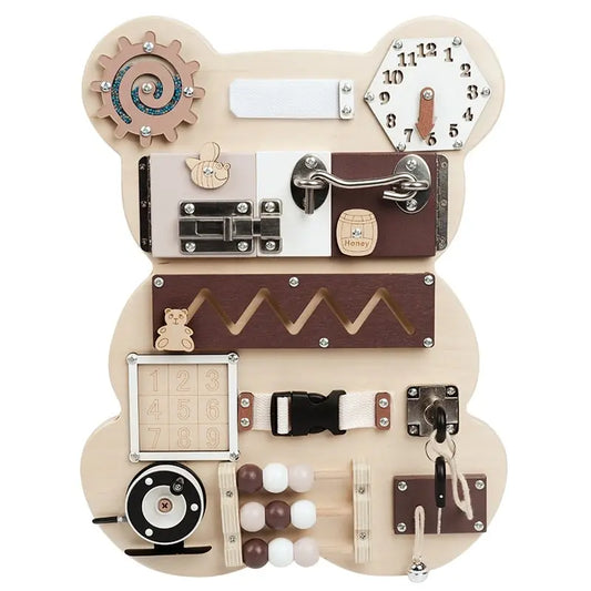 Un Tableau Multi-Activités Montessori 2 Faces avec un tableau multi-activités double face.