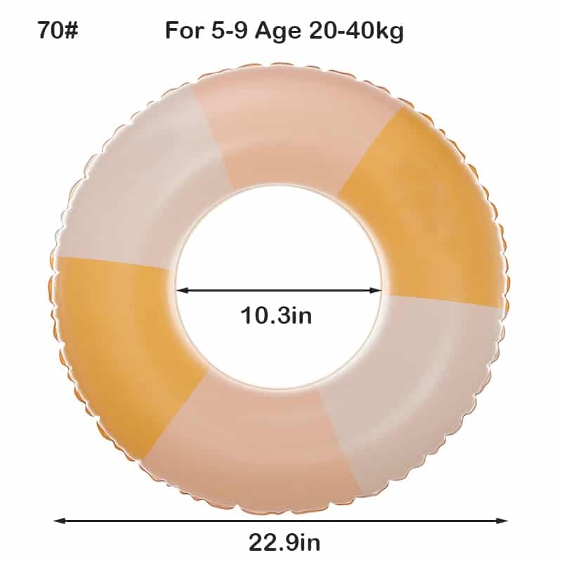 Une Bouée Gonflable 5 ans à 9 ans (20-40 Kg) destinée aux enfants de 5 à 9 ans pesant 20-40 Kg.