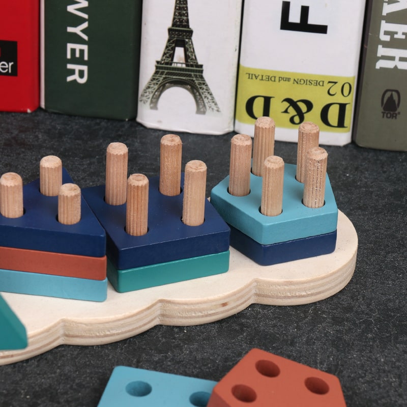 ensemble en bois pour l apprentissage montessori 