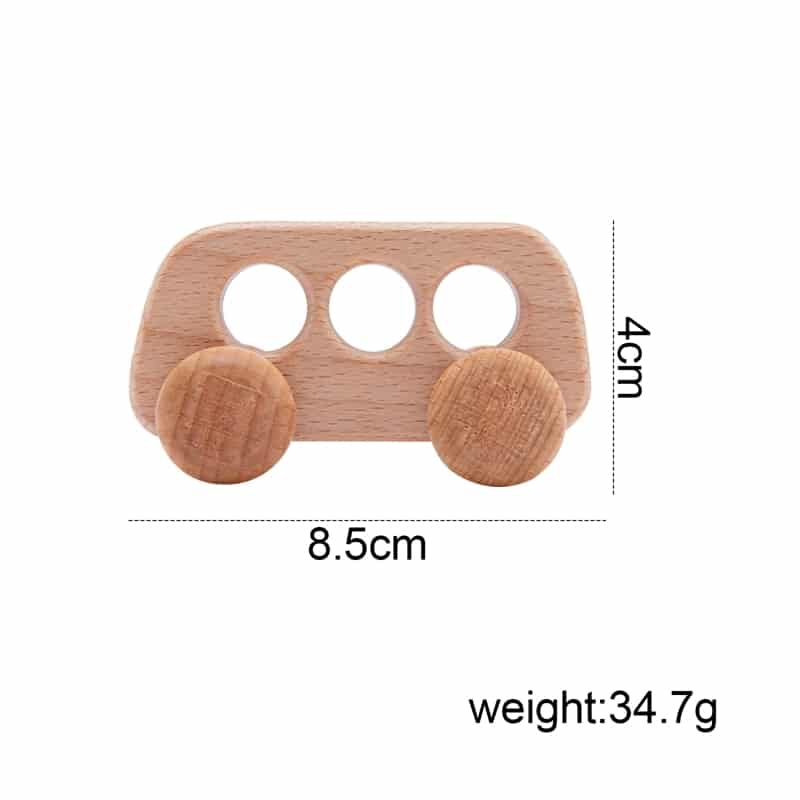 Anneau de Dentition en Bois - Mesures Voitures.