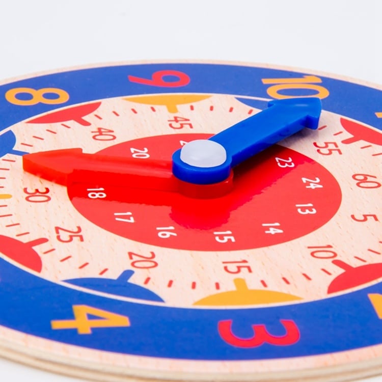 horloge coloree pour enfants h bleu 