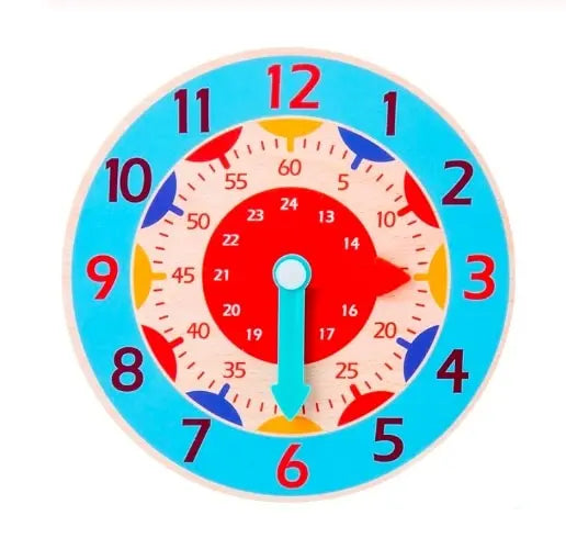 horloge coloree pour enfants h bleu clair