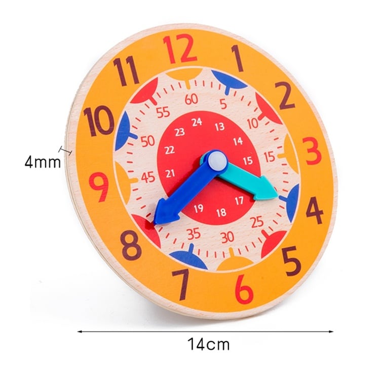 horloge coloree pour enfants h orange 