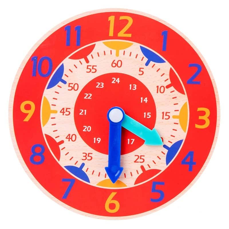 horloge coloree pour enfants h rouge 