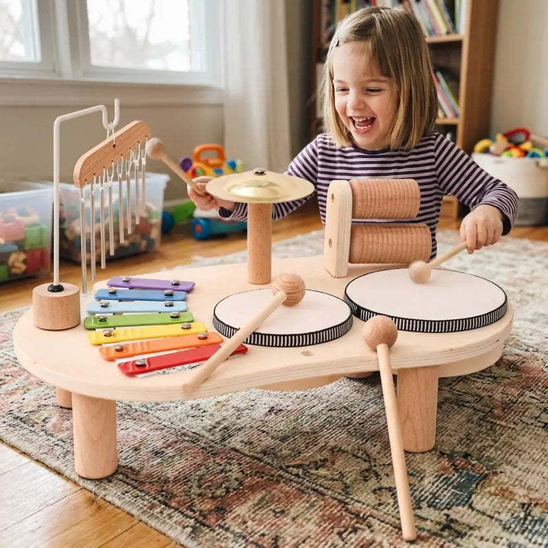 Xylophone Musical Montessori Bois - Cloches Éoliennes Éducatives