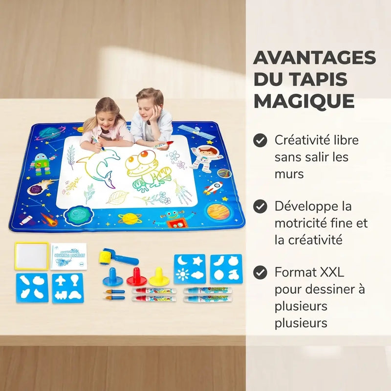 Tapis de Dessin Magique à l'Eau 100x80CM - Montessori Sans Tâche