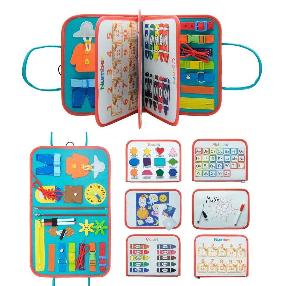 Un Kit Sensoriel 7 en 1 vibrant Montessori.