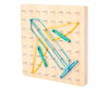 plaque montessori a elastiques avion