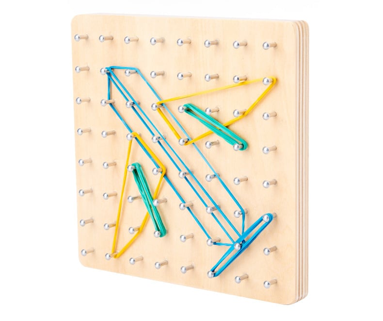 plaque montessori a elastiques avion