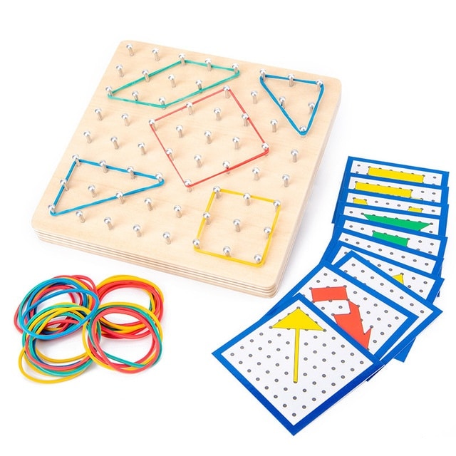 plaque montessori a elastiques
