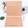 plateau bois lettres montessori 