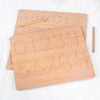 plateau bois lettres montessori 
