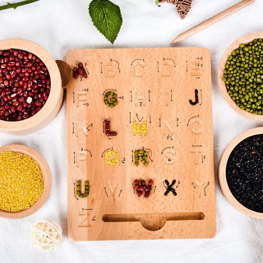 plateau bois lettres montessori studio