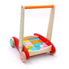 Un Pousseur Bébé - Jeu de Construction en bois avec des blocs colorés.
