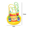 Le Boulier Lion – Jeu éveil bébé est un jouet labyrinthe de perles coloré sur une base jaune soleil, mesurant 13 cm de haut et 9 cm de large, parfait pour éveiller la curiosité de bébé.