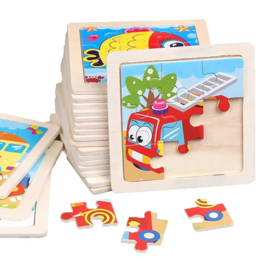 puzzle bois vehicules helico