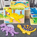 Puzzle en bois Cartoon Dinosaure 3D