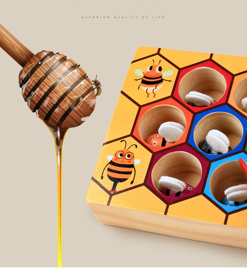ruche a abeilles montessori avec pince