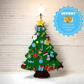 Sapin de Noël en Feutrine - 95cm - 26 Pièces de Décoration + CADEAU