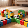 Le vehicule et le train du coffret sur un circuit Space Train