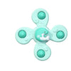 Le Spinner de Bain pour Baignoire est un fidget toy vert et blanc à pois blancs.